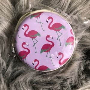New ⭐️ Pink Flamingos Circle Coin Stash Purse